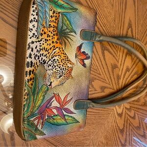 Anuschka Vibrant Jungle Leopard Tote